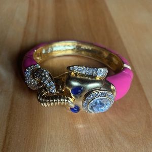 J. Crew Enamel & Rhinestone Elephant-head Bracelet